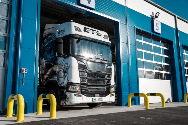 A CTL Scania in the service bay